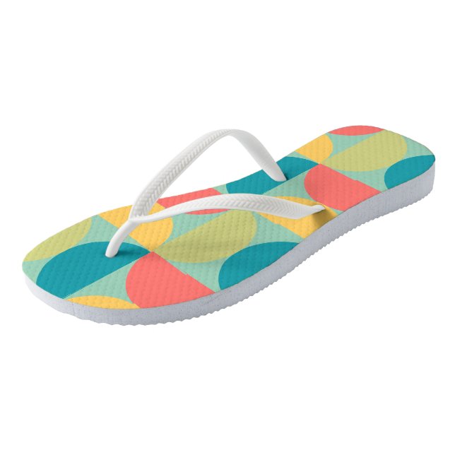 Mittelalterliche Moderne Bittersüße Senf und Olive Flip Flops (Schrägansicht)