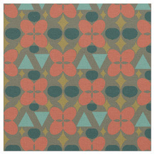 Mittelalterliche moderne Blume Diamant Green Patte Stoff