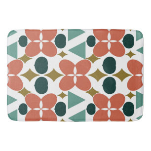 Mittelalterliche moderne Blume Diamond Badematte