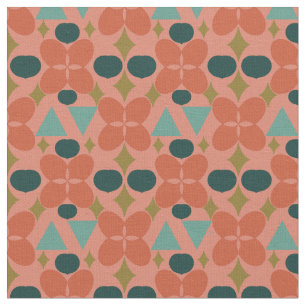 Mittelalterliche moderne Blume Diamond Coral Patte Stoff