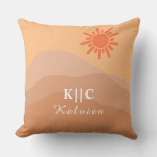 mittelalterliche moderne boho retro abstrakte Berg Kissen