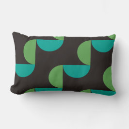 Mittelalterliche Moderne Braun Grün und Türkis Lendenkissen