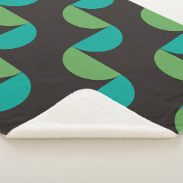 Mittelalterliche Moderne Braun Grün und Türkis Sherpadecke