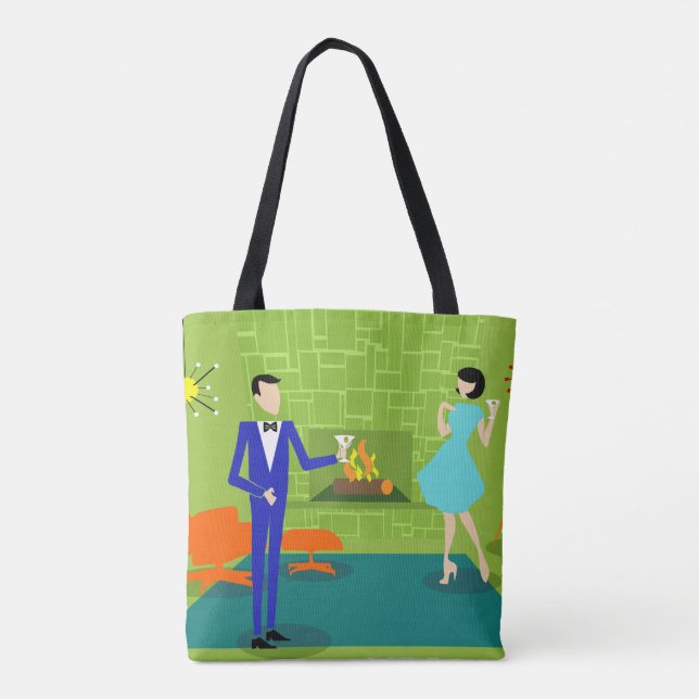 Mittelalterliche moderne Couple Tote Bag (Rückseite)