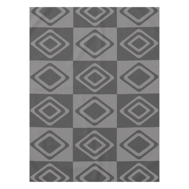 Mittelalterliche moderne Diamanten grau Tischdecke (Vorderseite)