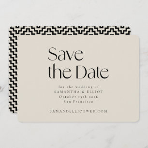 Mittelalterliche Moderne Elegante Geometrische Sch Save The Date