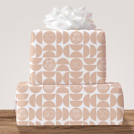 Mittelalterliche Moderne Geburtstagsfeier Retro 30 Geschenkpapier