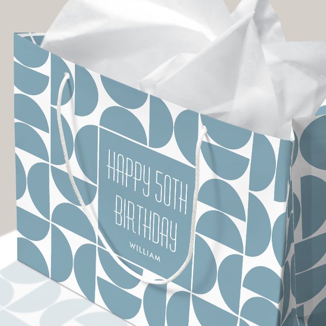 Mittelalterliche Moderne Geburtstagsfeier Retro 50 Große Geschenktüte (Von Creator hochgeladen)