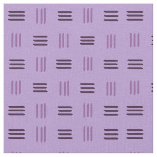 Mittelalterliche Moderne Gemusterte Linien (Mauve) Stoff