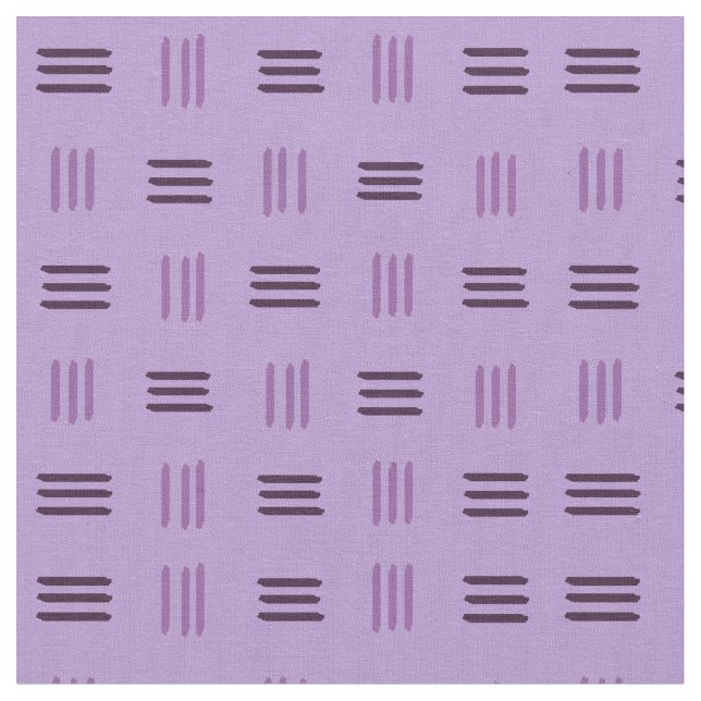 Mittelalterliche Moderne Gemusterte Linien (Mauve) Stoff (Nahaufnahme)