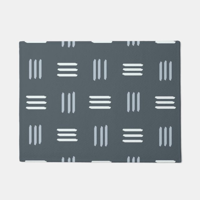 Mittelalterliche moderne Gemusterte Linien (Schief Fußmatte (Vorderseite)