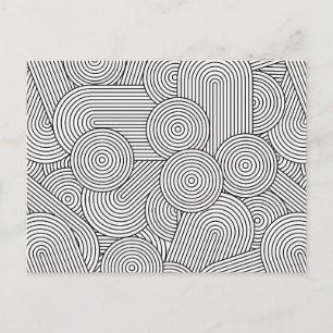 Mittelalterliche moderne geometrische Arche Schwar Feiertagspostkarte