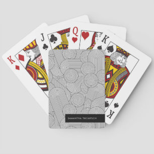 Mittelalterliche moderne geometrische Arche Schwar Spielkarten