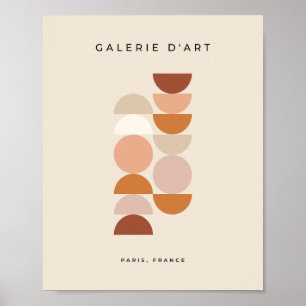 Mittelalterliche moderne geometrische Beige Poster