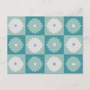 Mittelalterliche moderne geometrische Blume Postka Postkarte