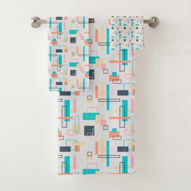 Mittelalterliche moderne geometrische Formen Badhandtuch Set (Insitu)