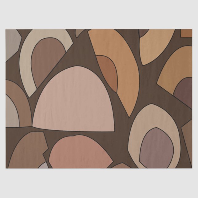 Mittelalterliche moderne geometrische Formen Seidenpapier (Vorderseite)