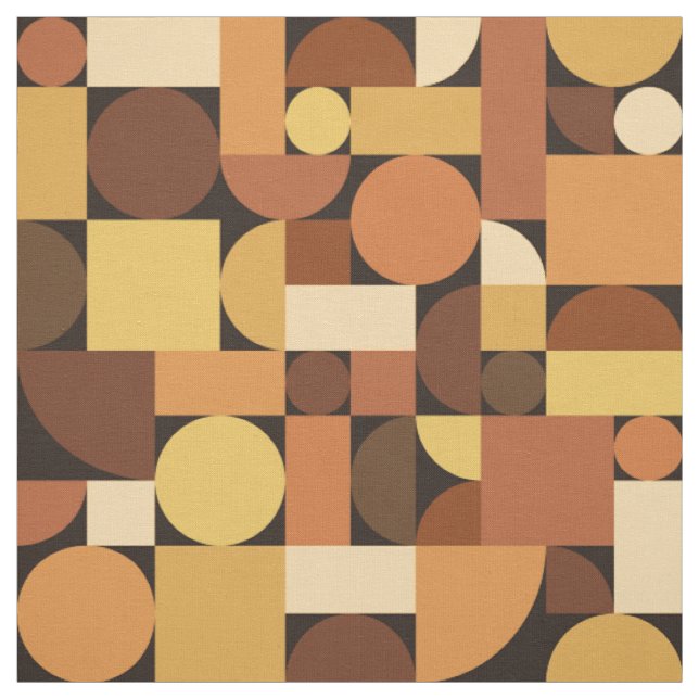 Mittelalterliche moderne geometrische Orange Stoff (Muster)