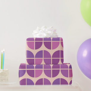 Mittelalterliche moderne geometrische rosa Lila Geschenkpapier