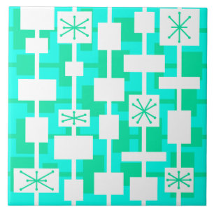 Mittelalterliche moderne geometrische Türkis Fliese