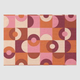 Mittelalterliche moderne Halbkreise rosa orange Seidenpapier