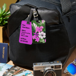 Mittelalterliche moderne hawaiianische Hibiskus- u Gepäckanhänger