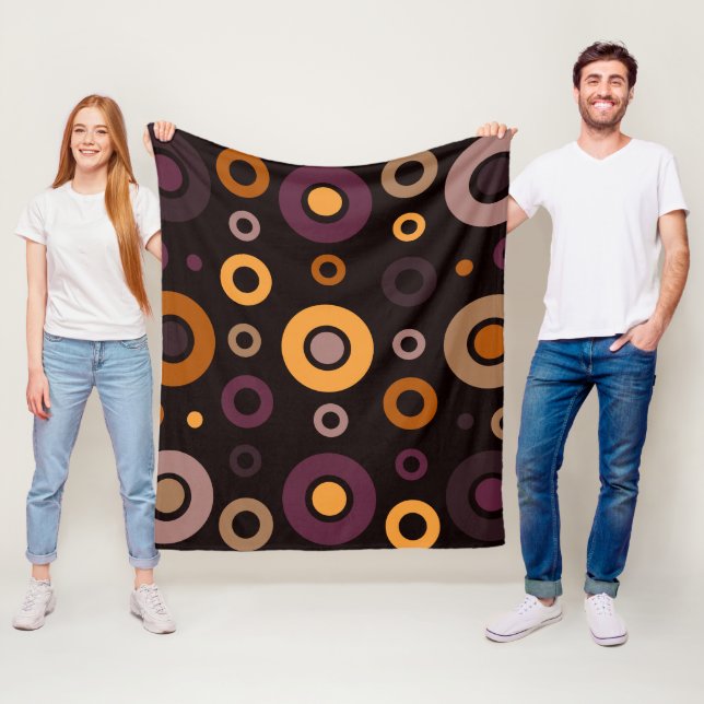 Mittelalterliche, moderne Herbstgeometrie Fleecedecke (Beispiel)