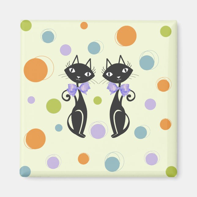 Mittelalterliche moderne Katze Magnet (Vorne)