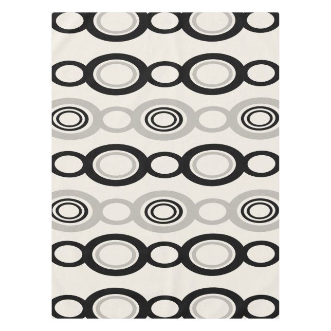 Mittelalterliche moderne Kettenlinks Schwarz Grau Tischdecke (Vorderseite)