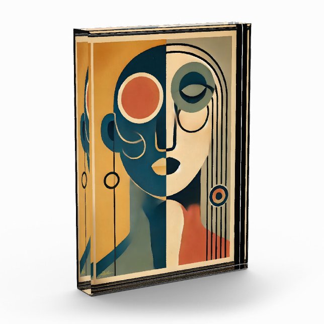 Mittelalterliche Moderne Kunst Abstrakt Nonkonform Fotoblock (Links)