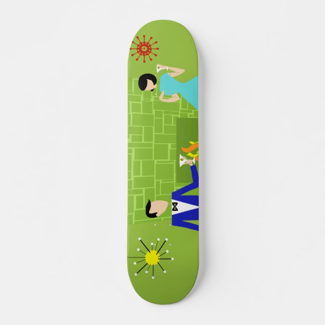 Mittelalterliche moderne Luppenkarte Skateboard (Vorne)