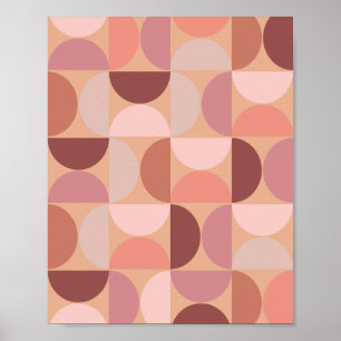 Mittelalterliche Moderne Muster Peach Fuzz Poster