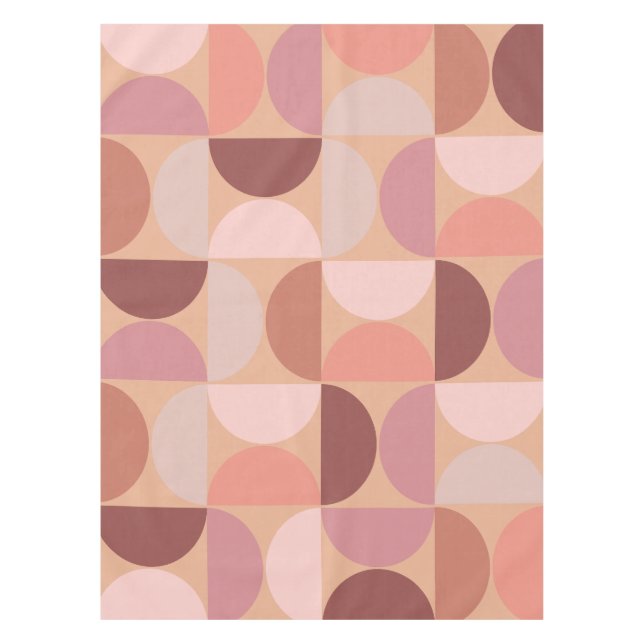 Mittelalterliche Moderne Muster Peach Fuzz Tischdecke (Vorderseite)