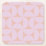 Mittelalterliche moderne Muster Soft Pastel Lilac Rechteckiger Pappuntersetzer<br><div class="desc">Retro Mid Century Modernes Muster - Abstrakte geometrische Formen - Minimalistisches Muster in weichem Pastelllavender / lila / lila und beige.</div>
