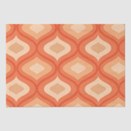 Mittelalterliche Moderne Orange und Beige Seidenpapier
