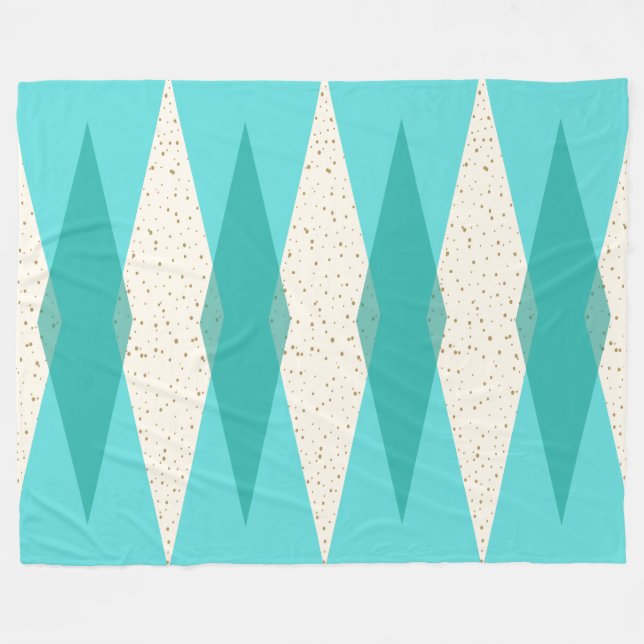 Mittelalterliche Moderne Raute Fleece Blanket (Vorderseite (Horizontal))