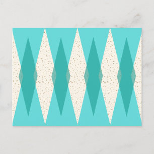 Mittelalterliche moderne Raute Postkarte