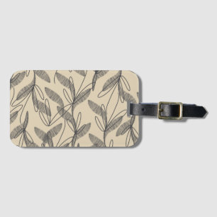 Mittelalterliche Moderne Retro Botanisches Grau Be Gepäckanhänger