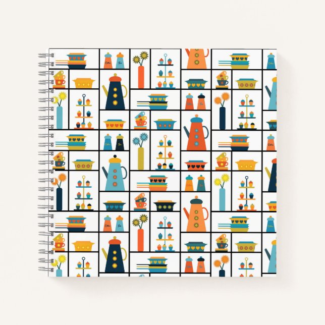 Mittelalterliche Moderne Retro Stilvolle Küchensch Notizbuch (Vorderseite)