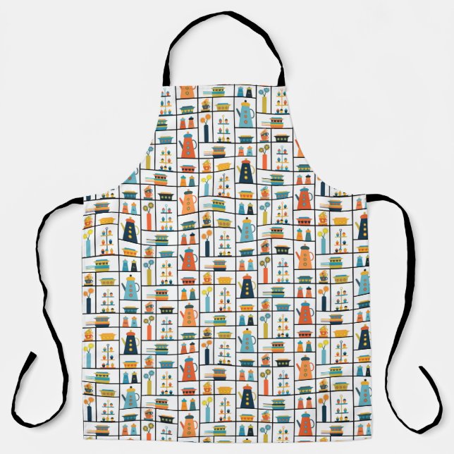 Mittelalterliche Moderne Retro Stilvolle Küchensch Schürze (Vorderseite)