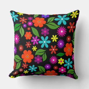 mittelalterliche moderne Retro-vibrante florale sc Kissen