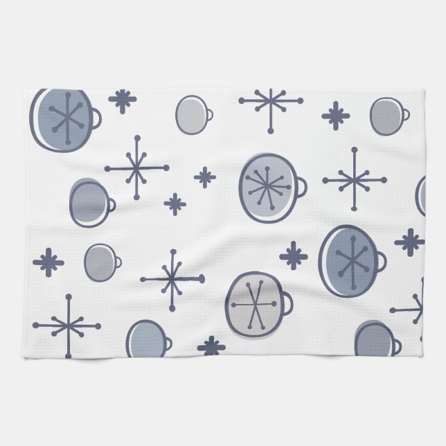 Mittelalterliche Moderne Retro Weihnachtsgeschicht Geschirrtuch (Horizontal)