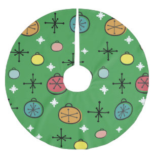 Mittelalterliche Moderne Retro Weihnachtszeit Grün Polyester Weihnachtsbaumdecke