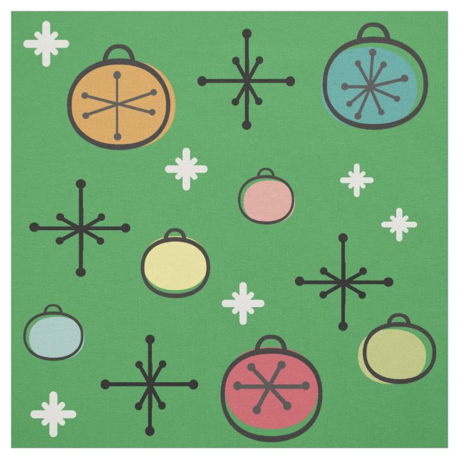 Mittelalterliche Moderne Retro Weihnachtszeit Grün Stoff (Muster)