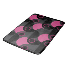 Mittelalterliche Moderne rosa schwarz und grau Badematte