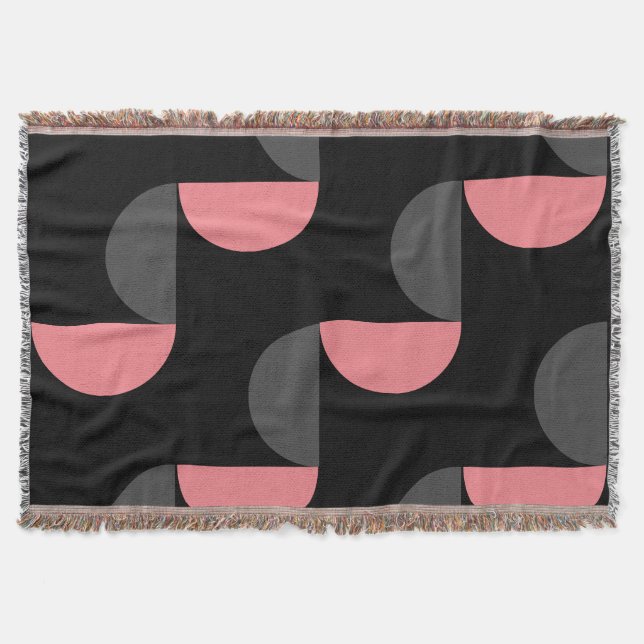 Mittelalterliche Moderne rosa schwarz und grau Decke (Vorderseite)