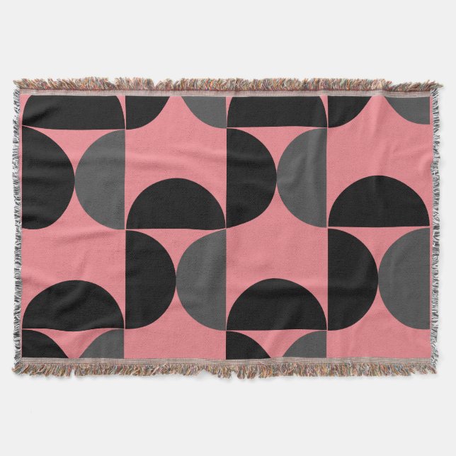 Mittelalterliche Moderne rosa schwarz und grau Decke (Vorderseite)