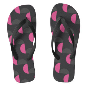 Mittelalterliche Moderne rosa und grau Flip Flops