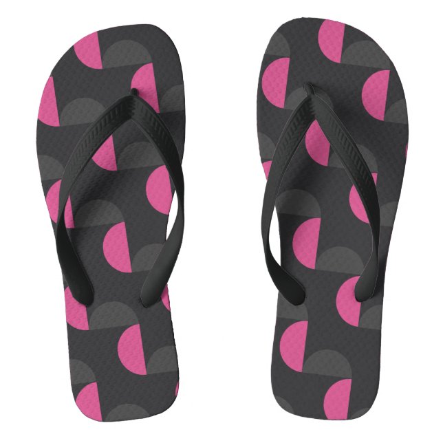 Mittelalterliche Moderne rosa und grau Flip Flops (Fußbett)