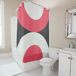 Mittelalterliche Moderne rosa Weiß und Grau T Duschvorhang